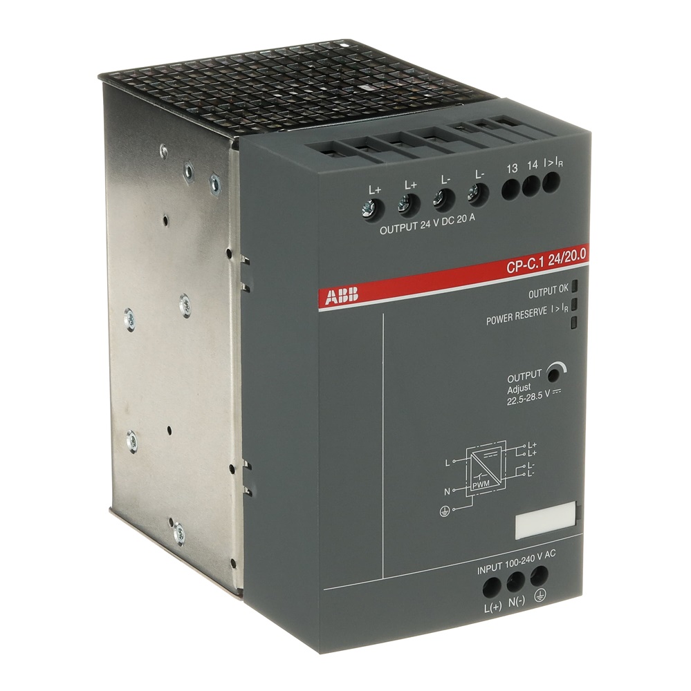 Alimentatore CP-C.1 24V 20A 480W ingresso 110-240VAC uscita regolabile per impianti elettrici