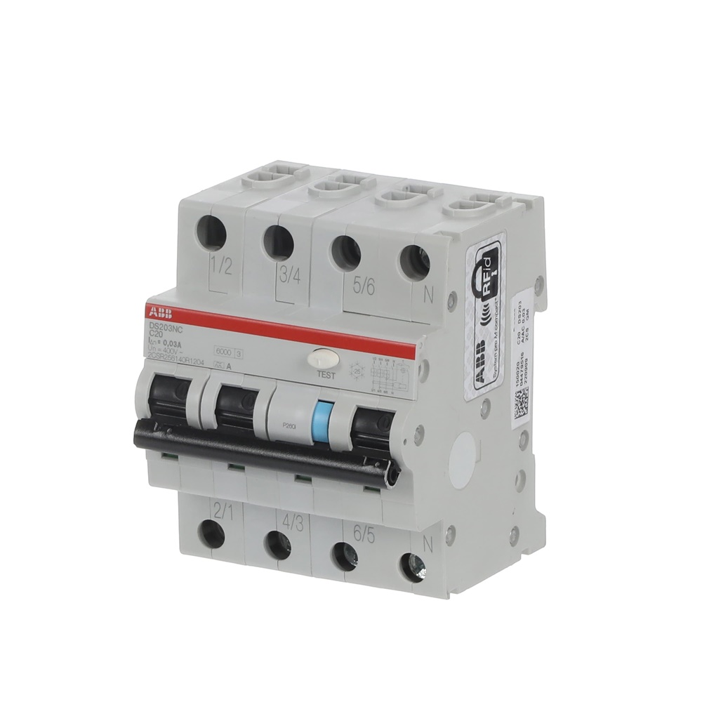 Interruttore differenziale magnetotermico 3P+N 20A 30mA tipo A per protezione impianti elettrici