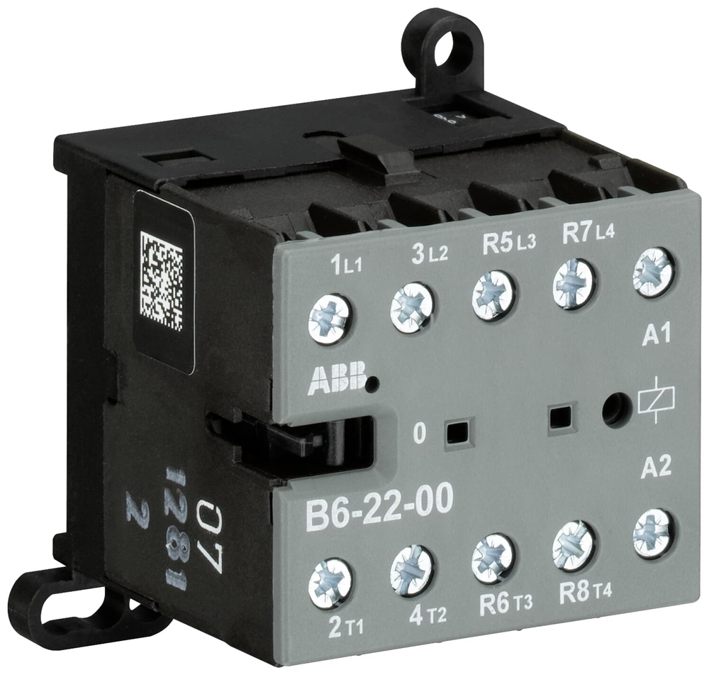 Mini Contactor B6 220-240V AC 2 NO 2 NC Terminali a Vite per Controllo Carichi fino 4 kW