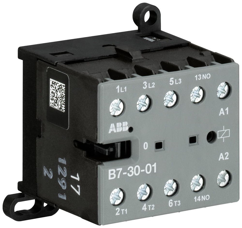 Mini Contactor B7 42 V AC 3 NO 0 NC Terminali a Vite Controllo Carichi fino 5,5 kW