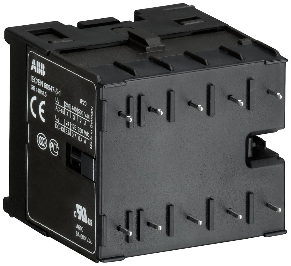 Mini contattore relè 24V DC 2NO 2NC pin saldatura controllo segnali fino 3A 400V uso residenziale commerciale industriale