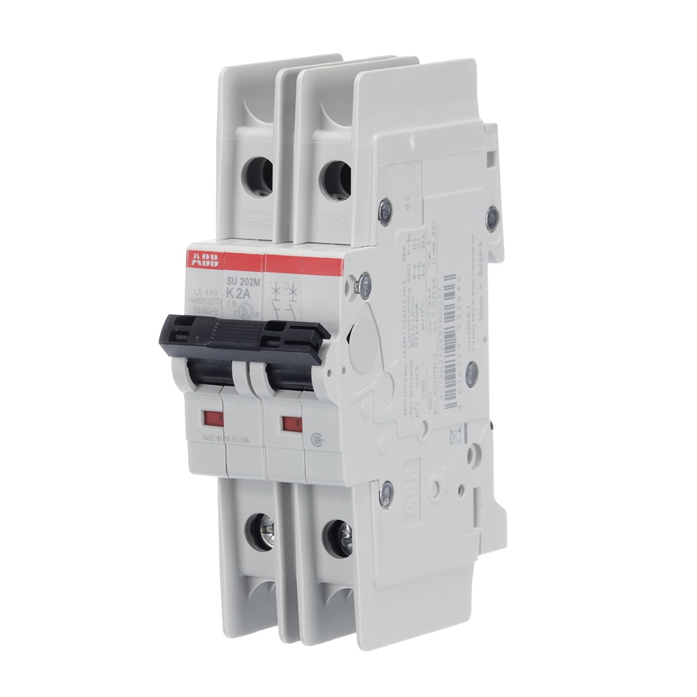 Interruttore automatico modulare SU202M 2 poli 2A K-char 11,2 kA 400V AC