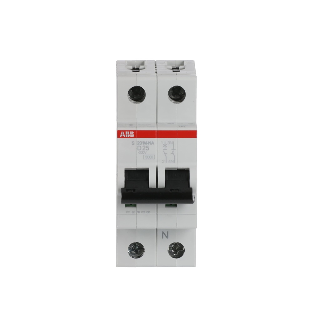 Interruttore automatico S200M 1P+N 25A D 10kA uso residenziale e industriale