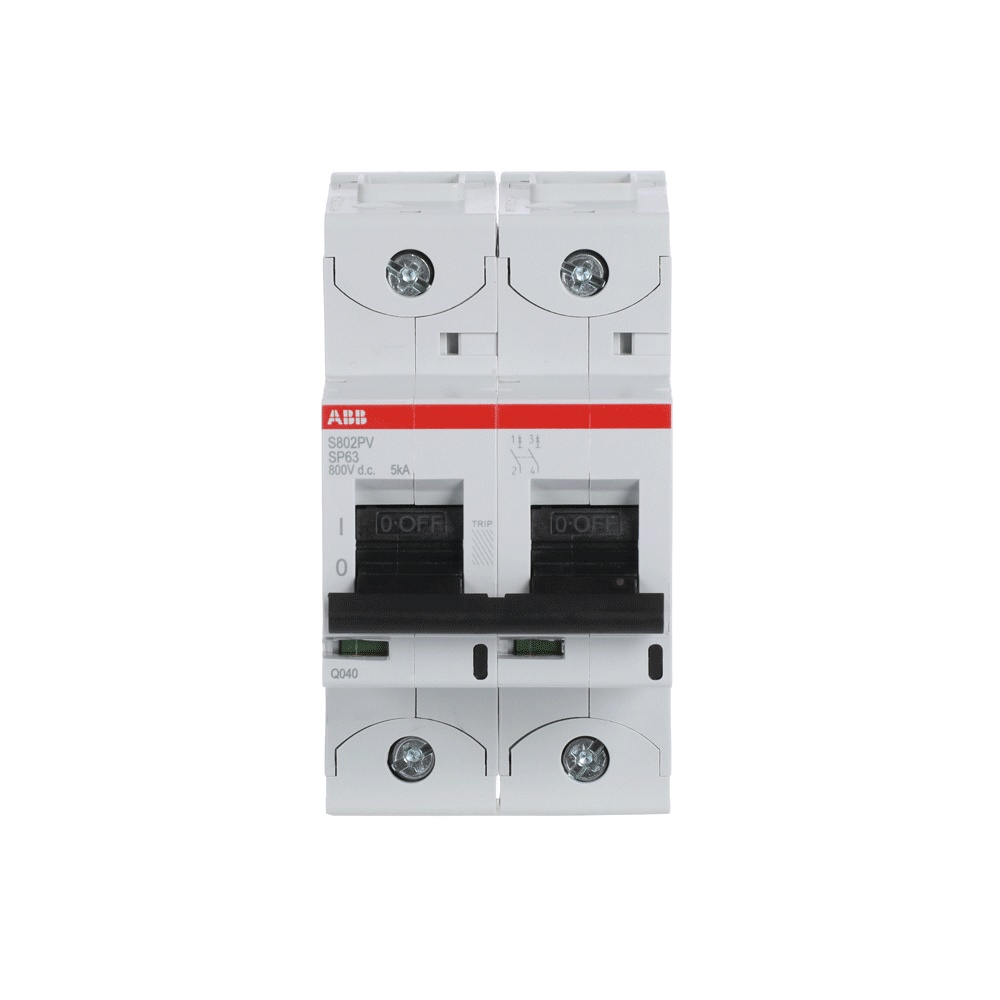 Interruttore automatico 2 poli 63A B-caratteristica per fotovoltaico DC 800V alta prestazione