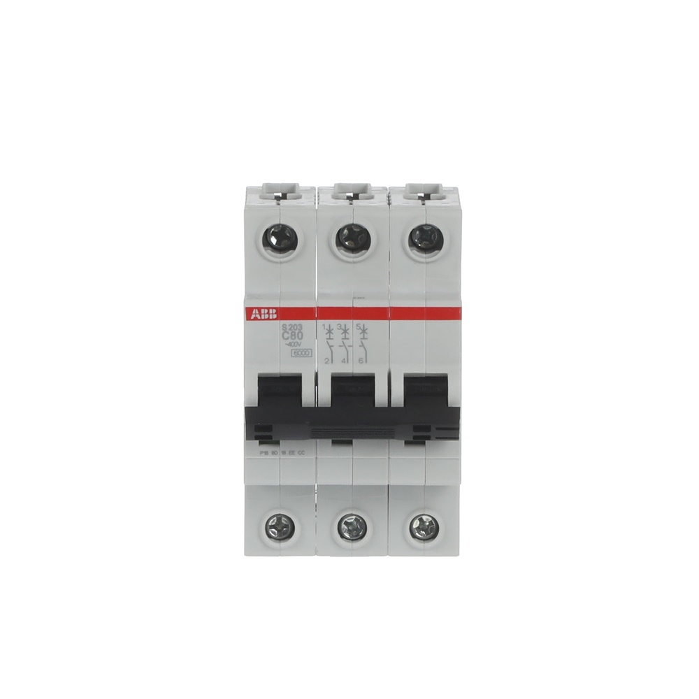 Interruttore Automatico Miniature S203-C80 3P 80A C-Char 6kA AC