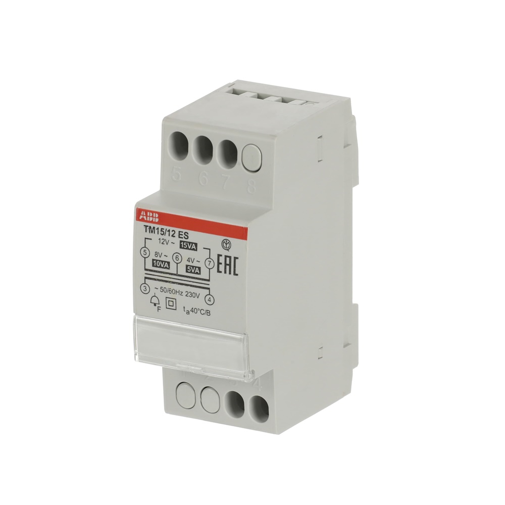 Trasformatore campanello TM15 ES 15VA 4-8-12V Sicurezza SELV uso discontinuo