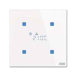 Termostato touch quadrato controllo temperatura ambiente integrato KNX per riscaldamento e raffrescamento