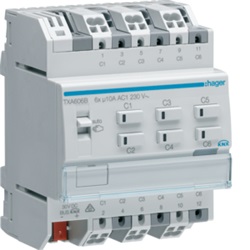 MOD.KNX TP 6 OUT 10A AC1 230V 4M