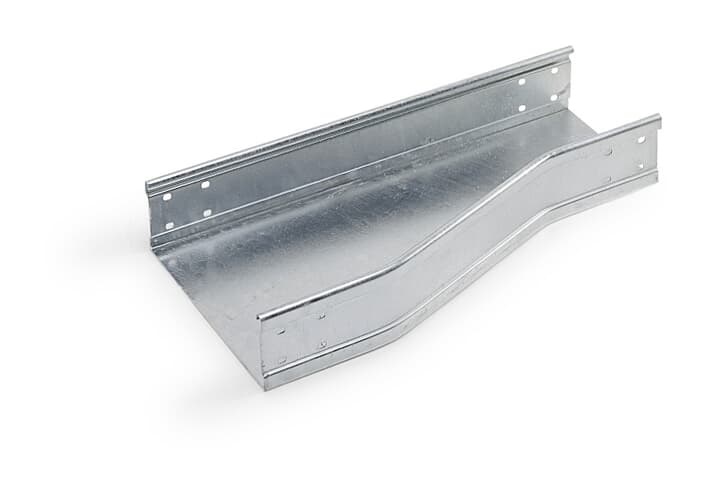 Riduzione sinistra metallo zincato H100 300/200 per canaline portacavi industriali e civili