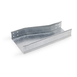 Riduzione destra lamiera zincata H100mm adattatore canalizzazioni 300x200mm impianti elettrici