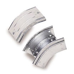 Deviazione discesa 45° metallo RAL7035 H75 150mm canalizzazione elettrica