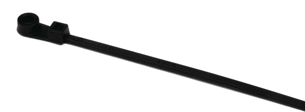 Fascetta fissaggio 110x2,5 mm nera testa occhiello per pannelli controllo e cablaggi
