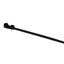 Fascetta fissaggio 110x2,5 mm nera testa occhiello per pannelli controllo e cablaggi
