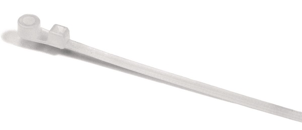 Fascetta fissaggio 110x2.5 mm naturale testa occhiello riutilizzabile per cablaggi e pannelli controllo