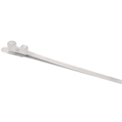 Fascetta fissaggio 110x2.5 mm naturale testa occhiello riutilizzabile per cablaggi e pannelli controllo