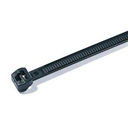 Fascetta dentatura esterna 150x4,6 mm nera PA66V0 autoestinguente per automotive aerospace ferroviario