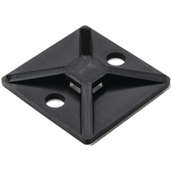 Basetta adesiva 28x28 mm nera UB28-B per fissaggi rapidi e resistenti in quadri e centraline