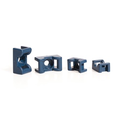 Basetta rilevabile blu 24.8x14.3 mm per ancoraggio fascette industria alimentare e farmaceutica
