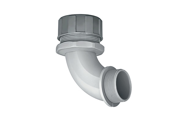 Raccordo tubo PSR16 90° PA66 filettatura M20 resistente solventi oli IP65/66 guaine PSR/PSRSC