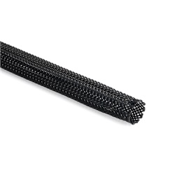 Calza trecciata PA66 nero 5-10 mm resistente abrasione flessibile per macchinari impianti