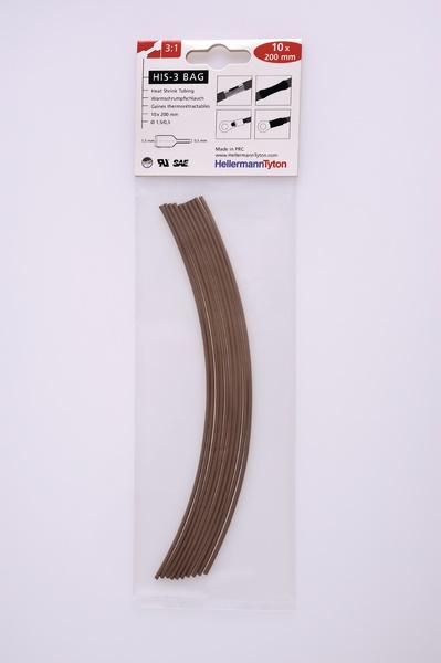 Termorestringente 3:1 poliolefina flessibile isolamento protezione cavi cablaggi sacchetto 10 spezzoni 200mm