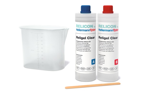 Gel bicomponente trasparente 1000ml per incapsulamento elettronico isolamento elettrico