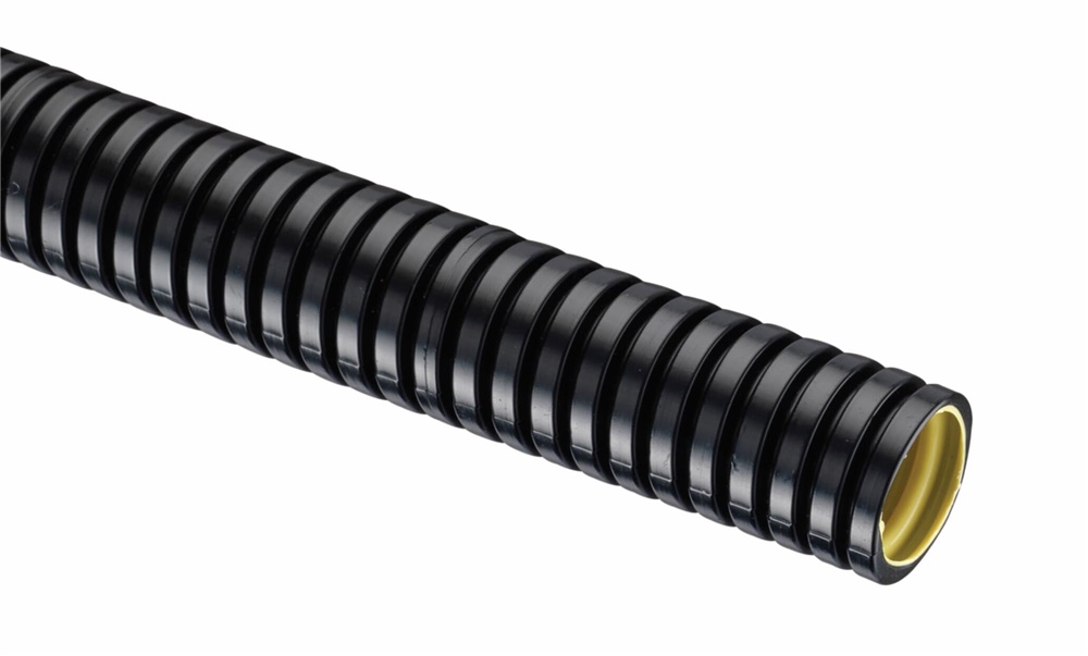 Guaina corrugata multilayer PA12/HDPE flessibile DN23 nera/gialla 50m protezione cavi elettrici