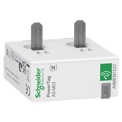 Sensore wireless PowerTag Energy 63A 1P+N per monitoraggio energia Acti9 Multi9 valle