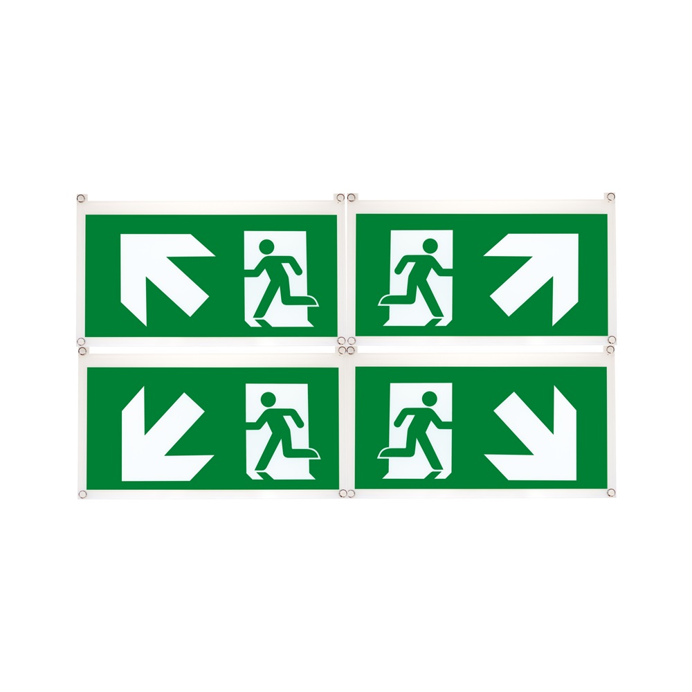 Exiway Easysign 30m, 4 Pittogrammi 45 gradi , accessorio di segnalazione
