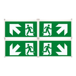 Exiway Easysign segnaletica 30m 4 pittogrammi 45 gradi accessorio sicurezza