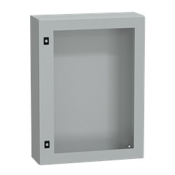 Cassetta acciaio IP66 IK08 800x600x200 mm porta trasparente montaggio parete