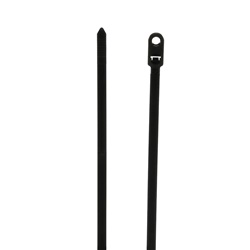 Fascetta Tyfast nera 382mm nylon 6.6 resistente UV 120lb foro montaggio interna 100pz