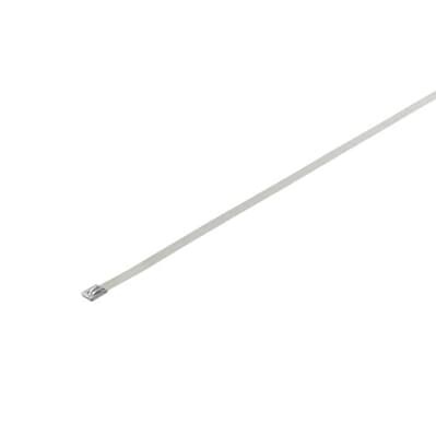 Fascetta in acciaio inox 304, 4,6x200 mm, resistenza 100 lb, alta temperatura, uso interno ed esterno