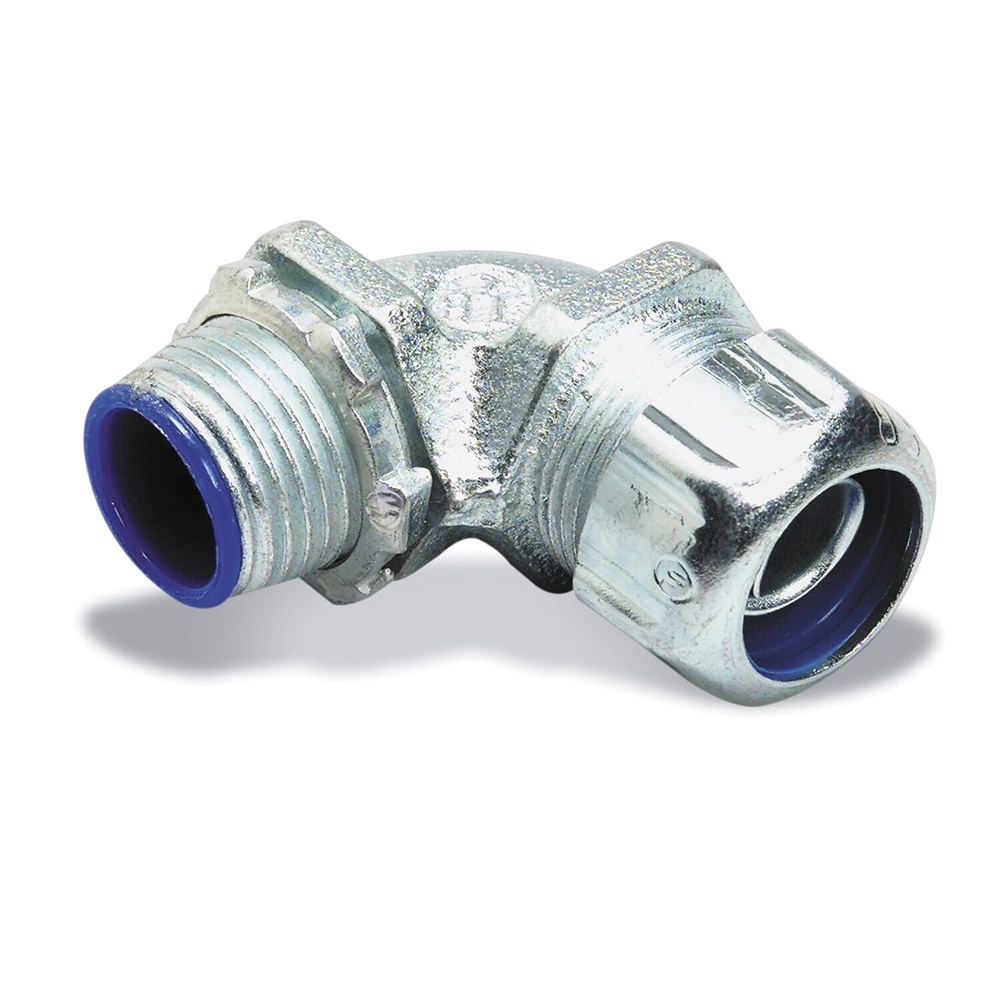 Raccordo 90° zincato acciaio 2” NPT per impianti elettrici industriali liquidtight