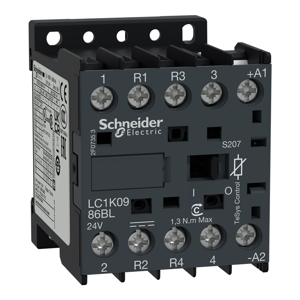 TeSys K contattore - 4P (2 NO + 2 NC) - AC-1 20 A - 24 V DC rail