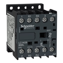 TeSys K contattore - 4P (2 NO + 2 NC) - AC-1 20 A - 24 V DC rail