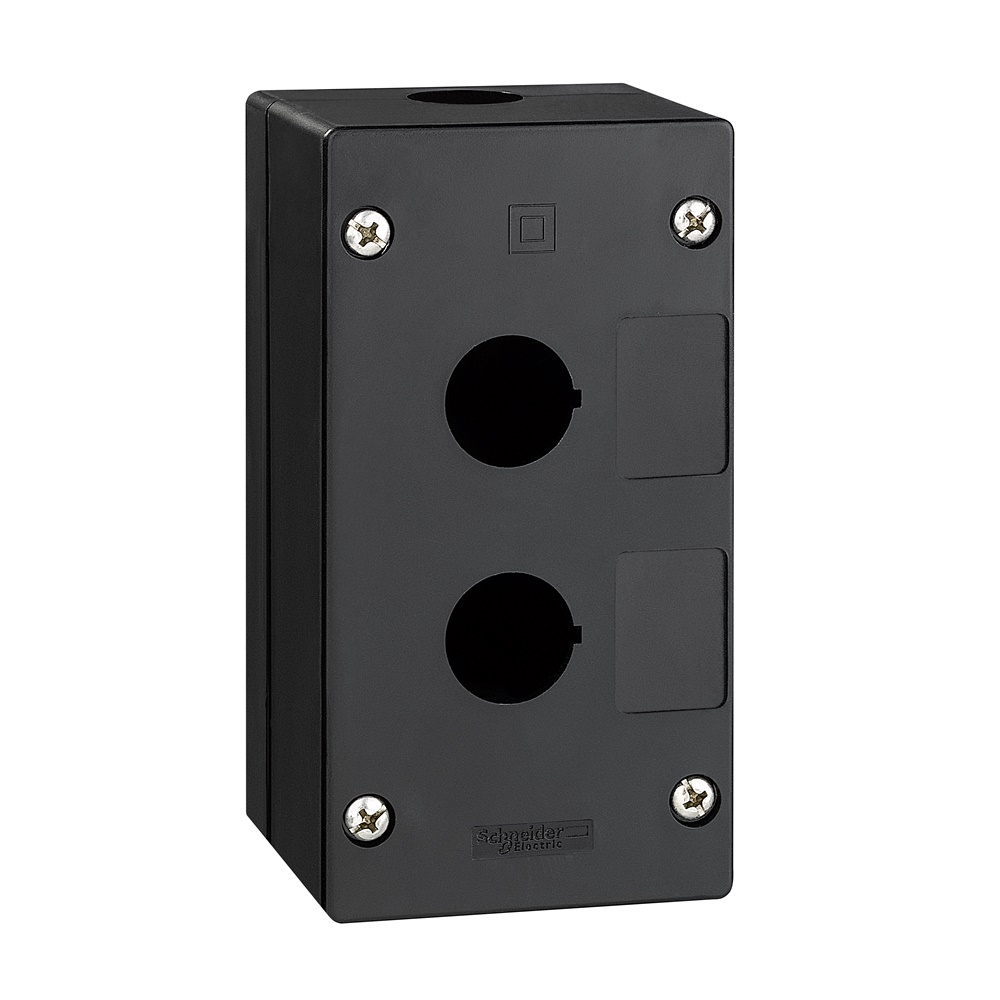 Pulsantiera vuota ambienti aggressivi - nero - 2 fori - 2 fori
