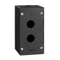Pulsantiera vuota ambienti aggressivi - nero - 2 fori - 2 fori