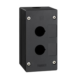 Pulsantiera vuota ambienti aggressivi - nero - 2 fori - 2 fori