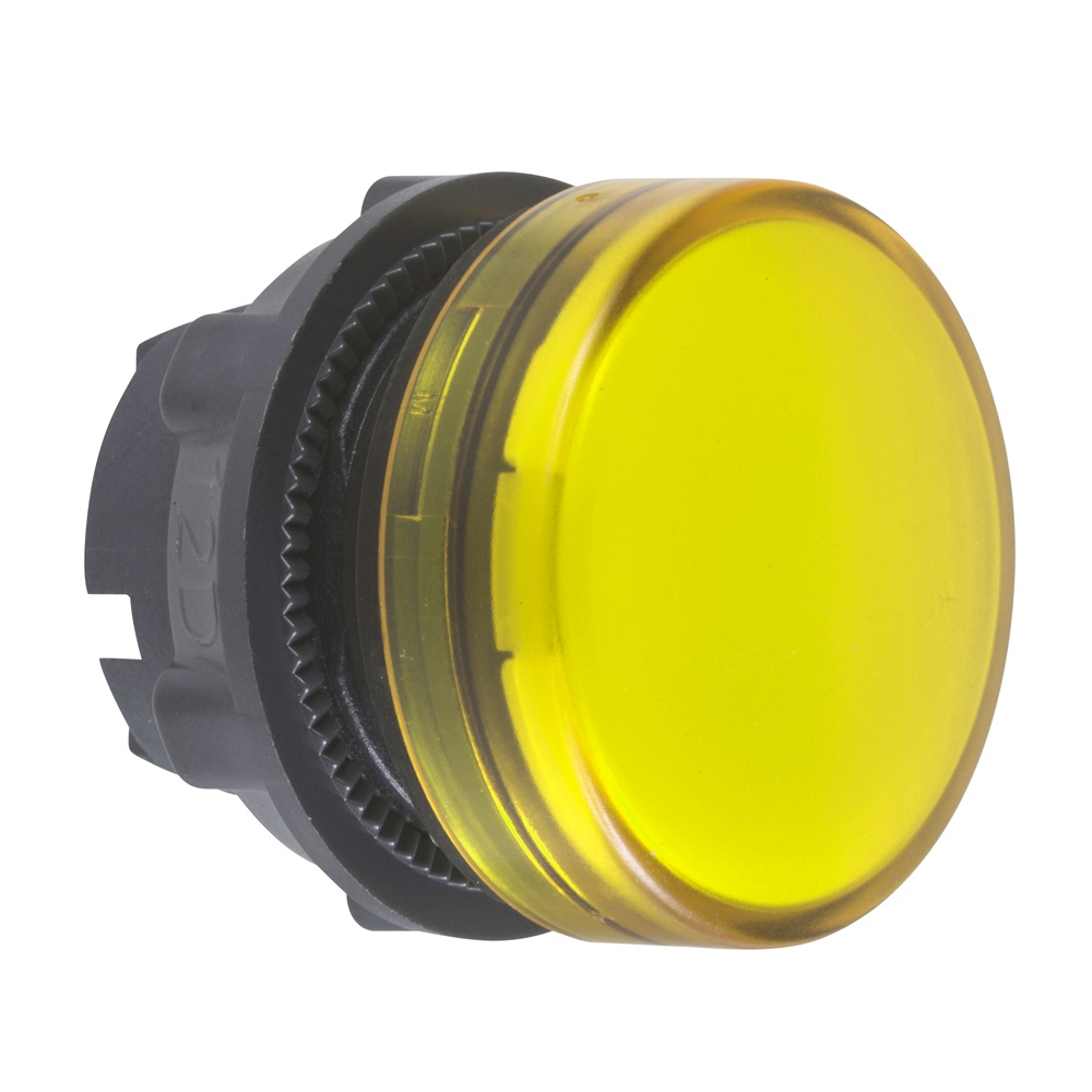 Testa lampada spia gialla led Ø22- per LED universale