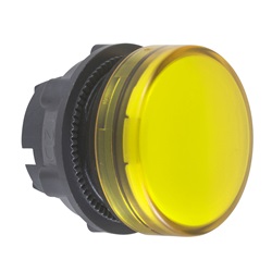 Testa lampada spia gialla led Ø22- per LED universale