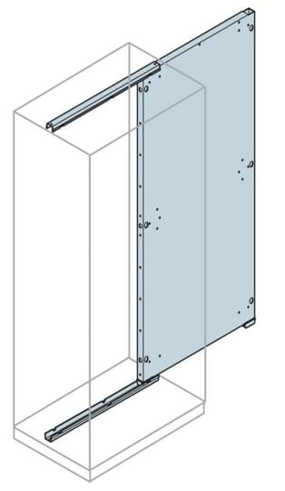 Piastra fondo zincata oversized 1400x1200mm con binari per quadri elettrici