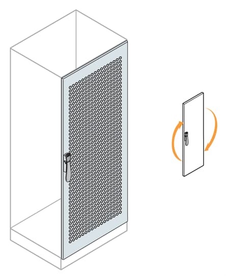 Porta aerata armadio server 2200x800 mm ventilata