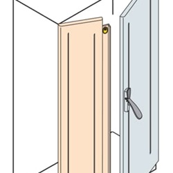 Porta cieca battuta 1800x200 mm per armadi automazione