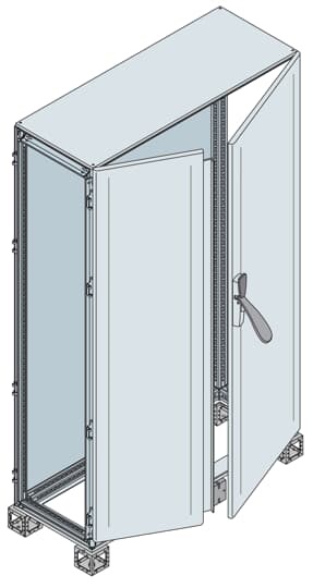 Armadio elettrico doppia porta cieca 1800x1200x400 mm industria
