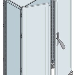 Armadio elettrico doppia porta cieca 1800x1200x400 mm industria