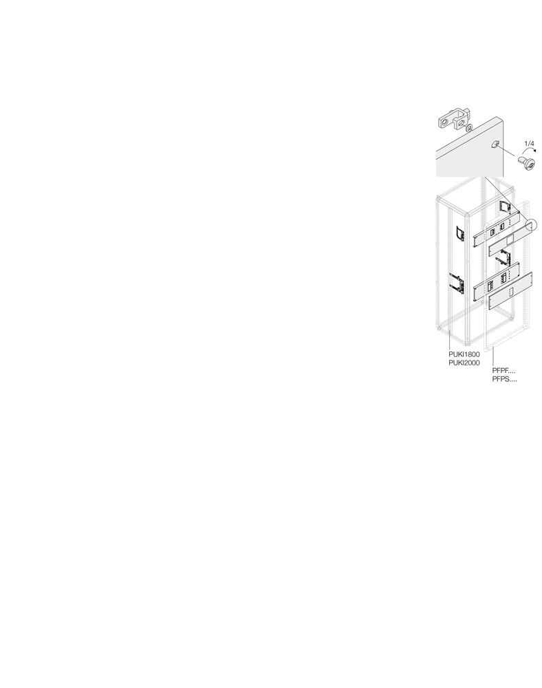 Kit 2 T6 3-4P Fisso Interno Orizzontale Larghezza 600 mm