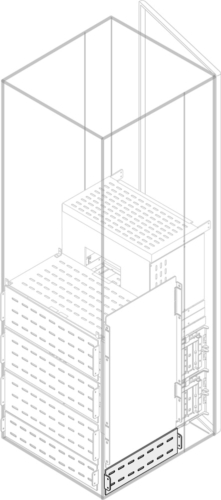 Separatore verticale laterale altezza 100mm profondità 900mm per interni ufficio