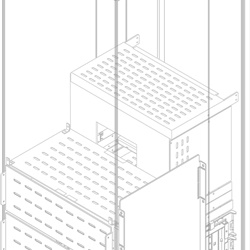 Separatore verticale laterale altezza 100mm profondità 900mm per interni ufficio