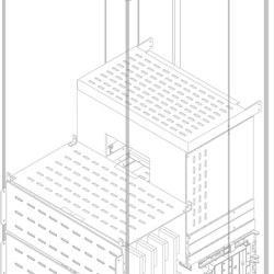 Separatore verticale posteriore altezza 100 mm larghezza 600 mm per armadi rack SMI